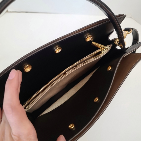 Tory Burch | Lee Radziwill Snake Embossed Small Double Bag in Aspen Multi - Picture 12 of 16